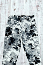 Load image into Gallery viewer, Buttery Soft Leggings - Gray Floral Roses
