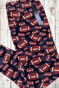 Buttery Soft Leggings - Football Print