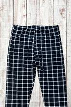 Load image into Gallery viewer, Buttery Soft Leggings - Classic Black Gingham Plaid
