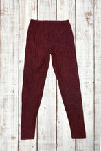 Load image into Gallery viewer, Buttery Soft Leggings - Burgundy Red Chevron
