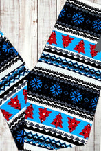 Load image into Gallery viewer, Buttery Soft Leggings - Holiday Blue &amp; White Stripe
