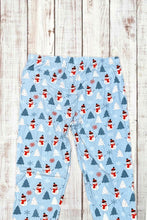 Load image into Gallery viewer, Buttery Soft Leggings - Holiday Light Blue Snowmen
