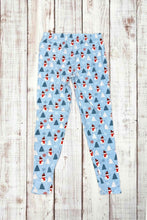 Load image into Gallery viewer, Buttery Soft Leggings - Holiday Light Blue Snowmen
