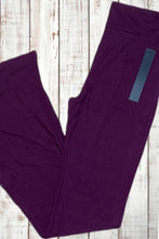 Load image into Gallery viewer, Buttery Soft Flared Leggings - Solid Wine Purple
