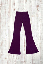 Load image into Gallery viewer, Buttery Soft Flared Leggings - Solid Wine Purple
