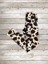 Load image into Gallery viewer, Buttery Soft Leggings - Mooo Brown Cowhide
