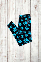 Load image into Gallery viewer, Buttery Soft Leggings - Big Blue Paws
