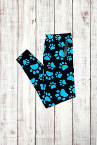 Buttery Soft Leggings - Big Blue Paws