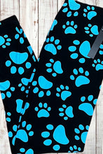 Load image into Gallery viewer, Buttery Soft Leggings - Big Blue Paws
