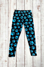 Load image into Gallery viewer, Buttery Soft Leggings - Big Blue Paws
