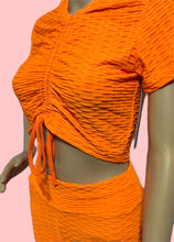 Load image into Gallery viewer, TikTok Biker Shorts &amp; Crop Top - Neon Orange
