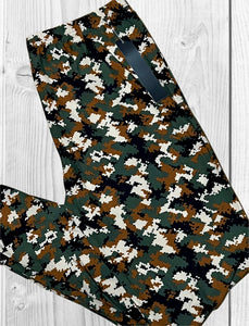 Buttery Soft Leggings - Digi Camo Tan/Olive/Brown