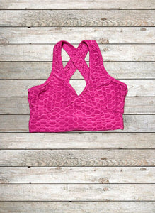 TikTok Biker Shorts & Sports Bra Set - Pink