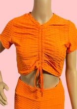 Load image into Gallery viewer, TikTok Biker Shorts &amp; Crop Top - Neon Orange
