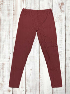 Buttery Soft Leggings - Solid Marsala