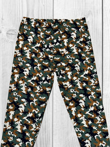 Buttery Soft Leggings - Digi Camo Tan/Olive/Brown