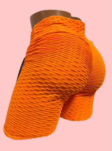 TikTok Biker Shorts & Crop Top - Neon Orange