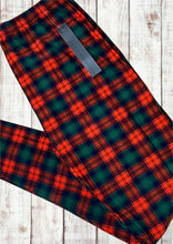 Load image into Gallery viewer, Buttery Soft Leggings - Plaid Green/Red
