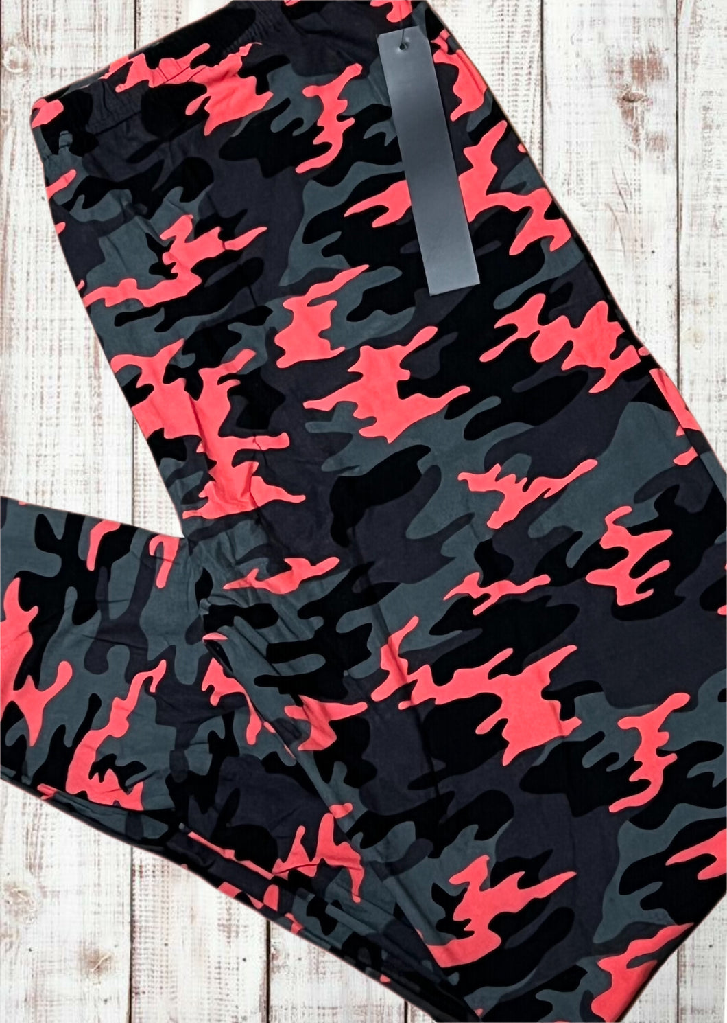 Buttery Soft Leggings - Camo Pink/Black